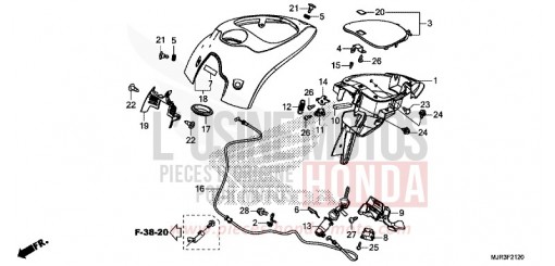 COUVERCLE SUPERIEUR GL1800CF de 2015